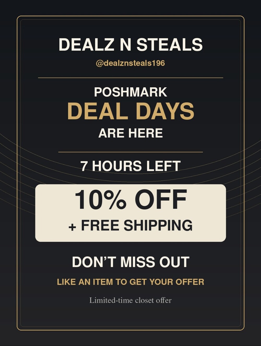 POSHMARK Deal Days Are Back! 7 Hour Countdown, Don't Miss Out!